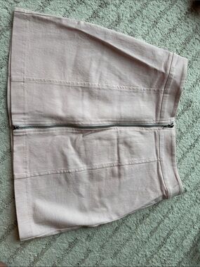 Forever 21 Light Blush Pink Zip-Front Mini Skirt